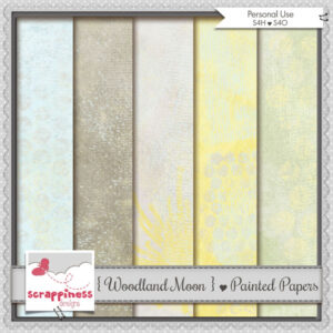 Woodland Moon - Painted Papers